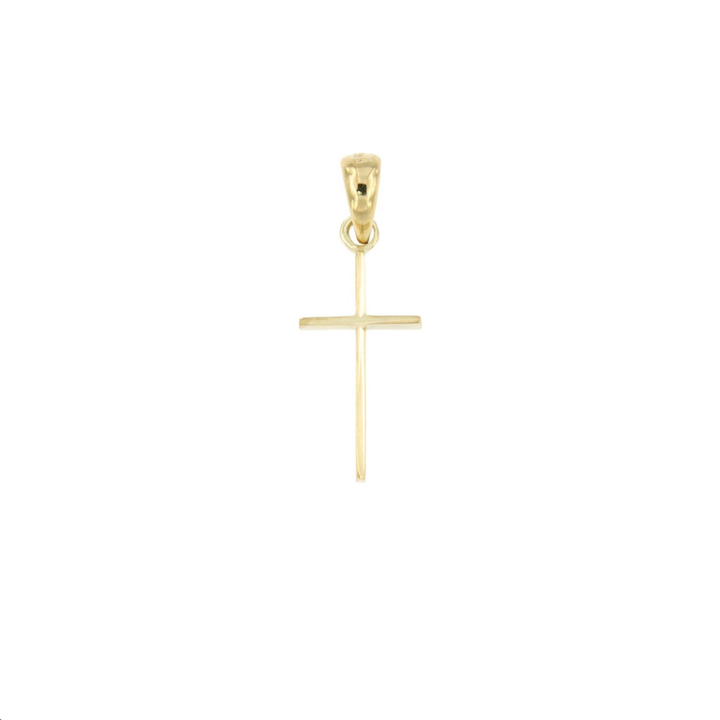 Facet cut cross 14K gold