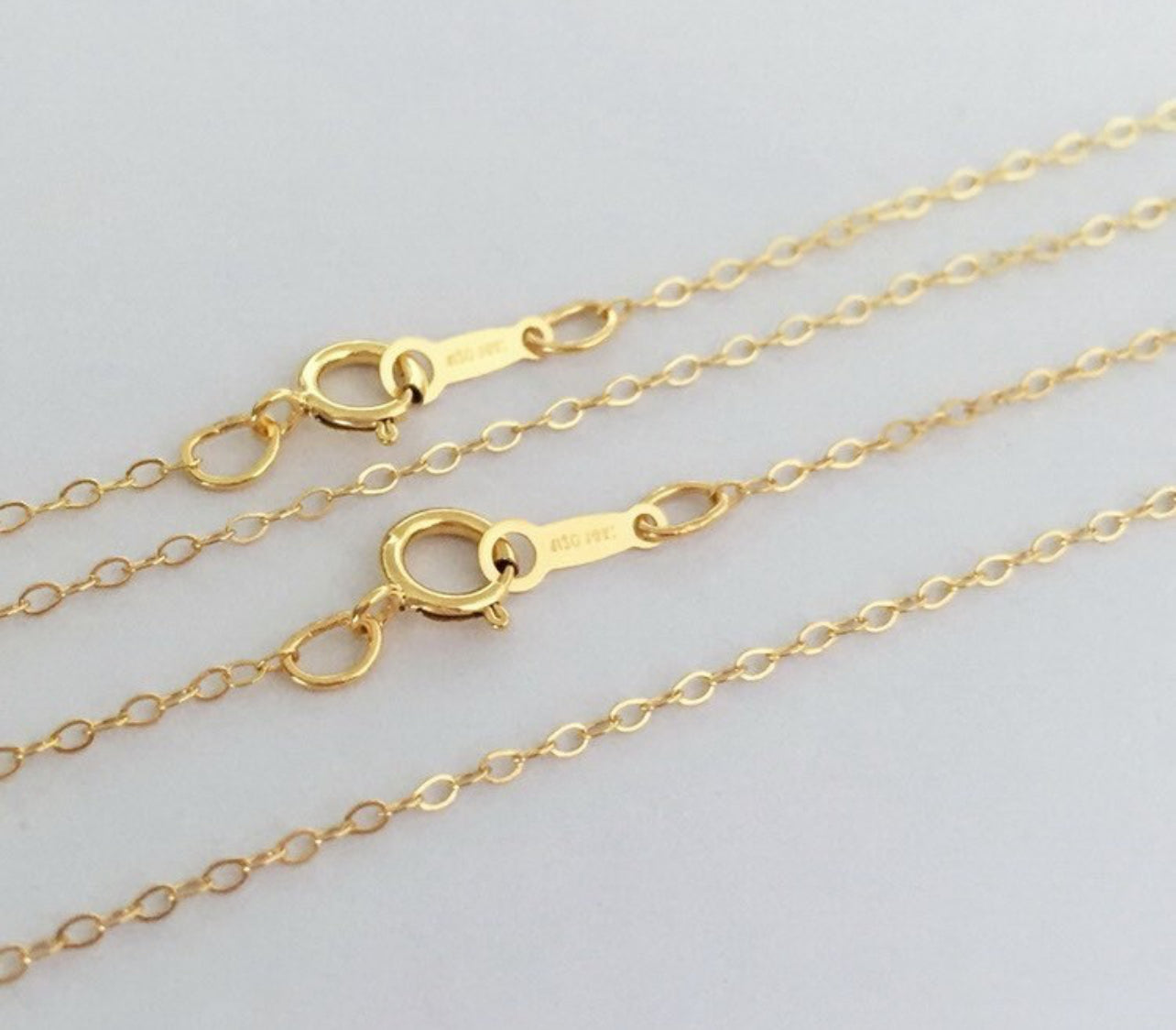 Necklace plain gold filled