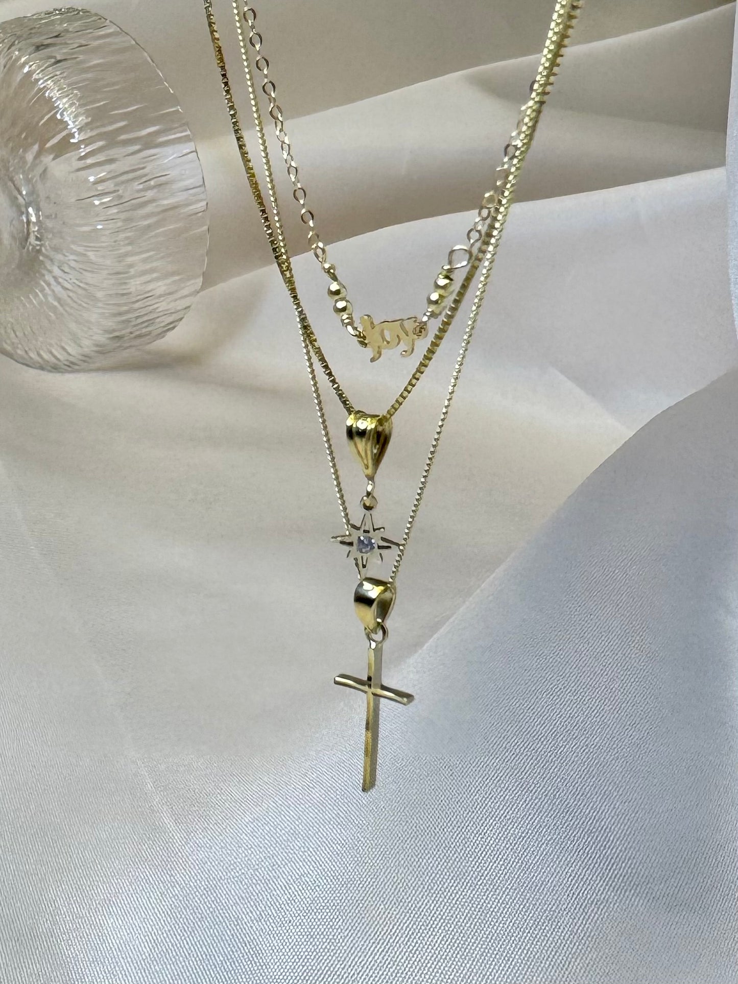 Bethlehem star with zirconia pendant